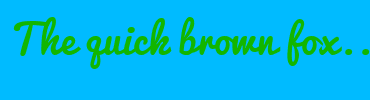 Image with Font Color 12B600 and Background Color 00BBFF
